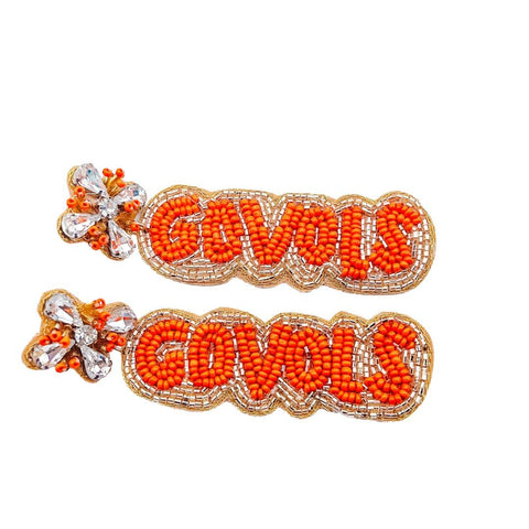 Go Vols Orange/Gold Earrings