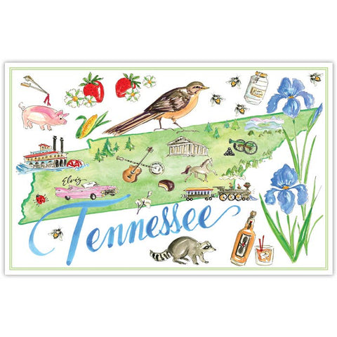 Tennessee Handpainted Icons Placemat