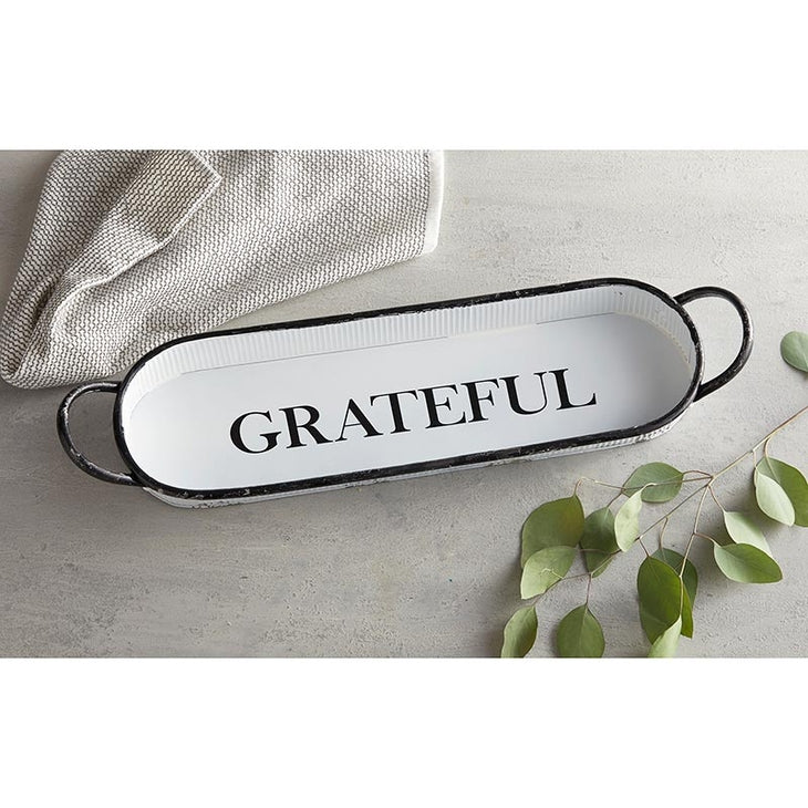 Grateful Oval Tray