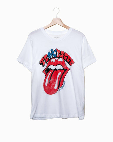 Rolling Stones Tennessee Flag Rocker White Tee