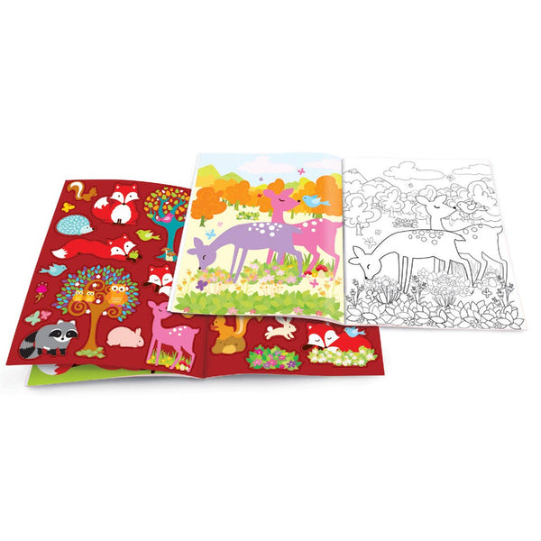 Dry Erase Coloring Book- Fox and Woodland Animals
