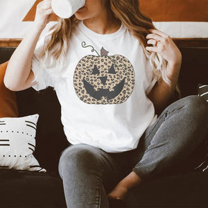 Leopard Jack O Lantern Graphic Tee