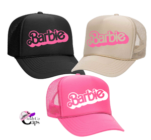 Retro Barbie logo hat Trucker cap coastal