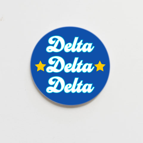 Tri Delta Written in the Stars Greek Button - 2.25 inch