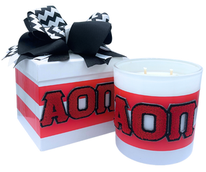 Alpha Omicron Pi Candle