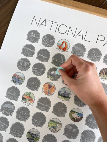 63 National Parks Scratch Off Bucket List