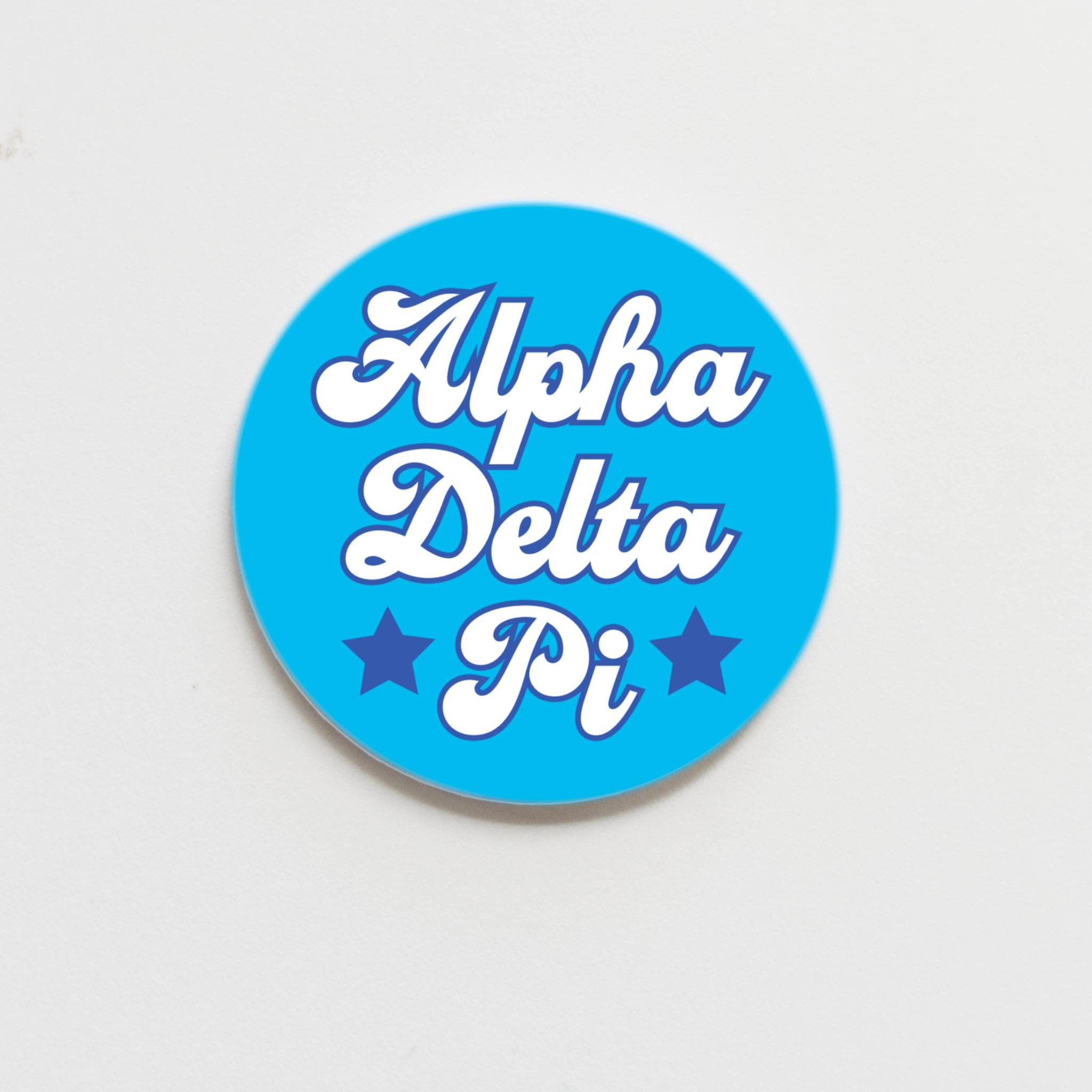 Alpha Delta Pi Written in the Stars Greek Button - 2.25 inch