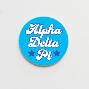 Alpha Delta Pi Written in the Stars Greek Button - 2.25 inch