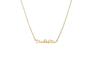 Delta Delta Delta Sorority Script Necklace