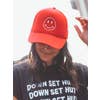 Red Smiley Trucker Hat