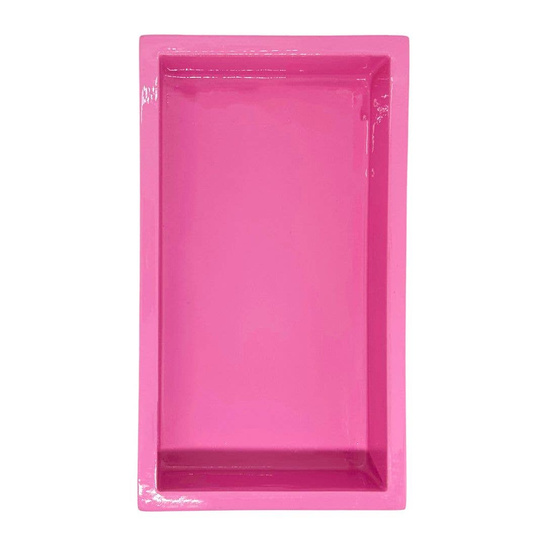 Hot Pink Bamboo Guest Towel Holder: One Size