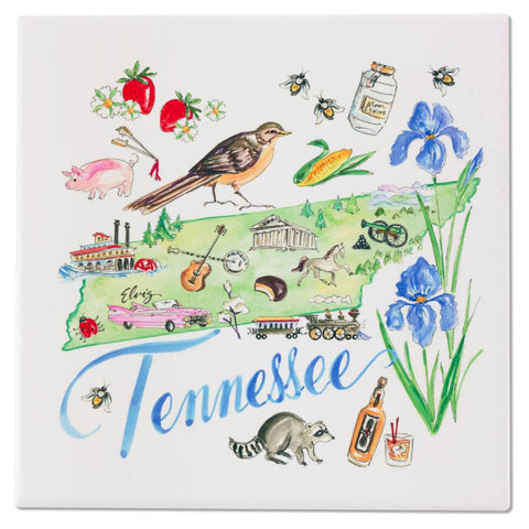 TN State  Ceramic Trivet Tennessee