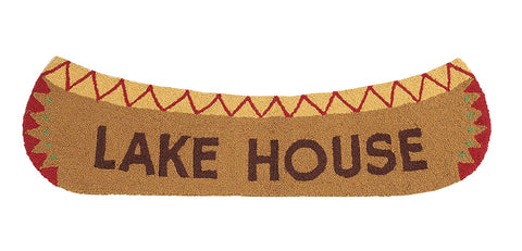 Lake House Canoe Shaped Hook Rug