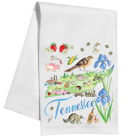 Tennessee Handpainted Icons Kitchen Towel
