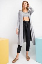 Heliotrope Gray Cardigan