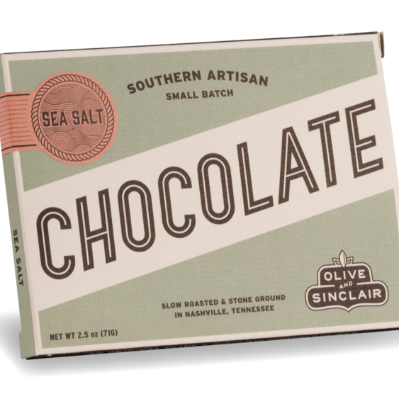 Olive and Sinclair- Dark Sea Salt Chocolate Bar