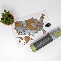 Desk Size Scratch Your Travel Map