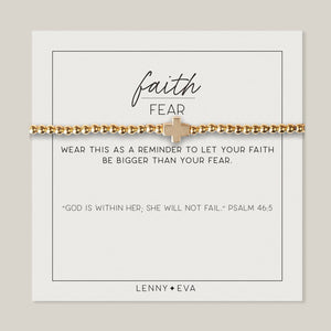 Faith Over Fear Bracelet-Gold/Silver