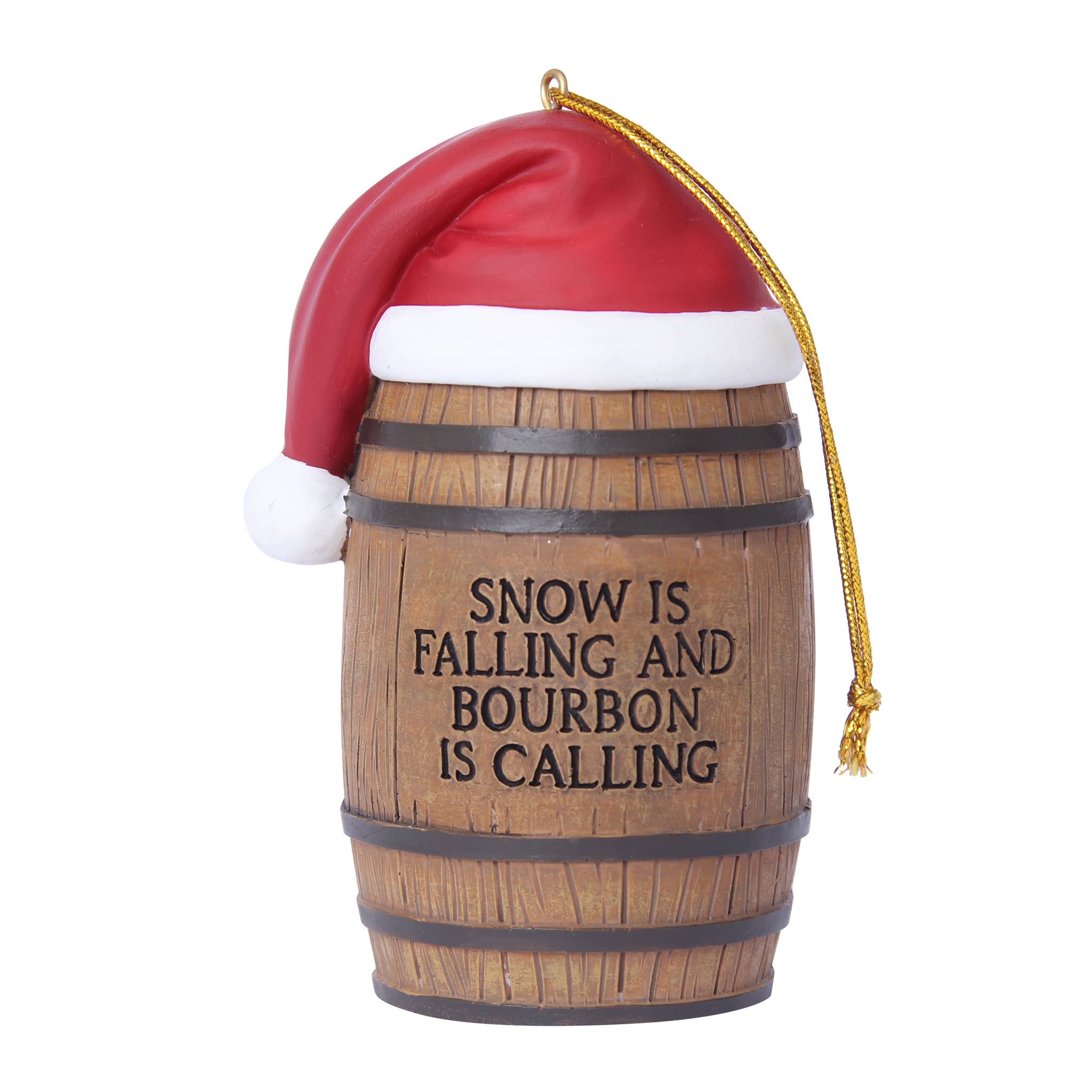 Bourbon Barrel Snow is Falling Bourbon Ornament