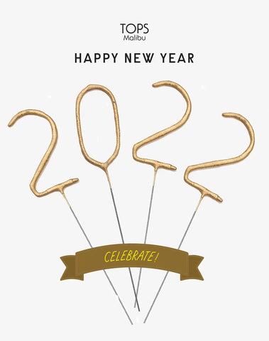 New Year 2022 Mini Gold Sparkler Card