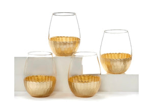 Stemless Wineglass Gold