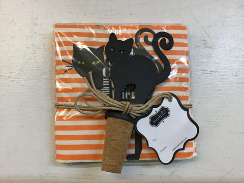 Cat Napkin Set Chalkboard Topper