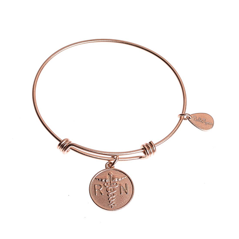 RN Nurse Expandable Bangle Charm Bracelet