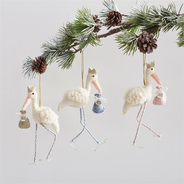 Stork Baby Ornament