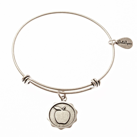 Apple Expandable Bangle Charm Bracelet