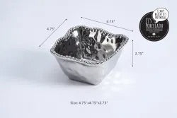 Square Snack Bowl Metallic