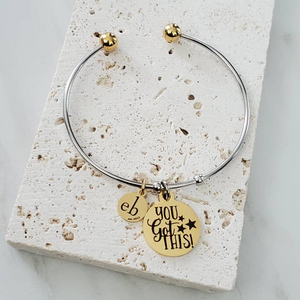 Stackable Bangle You Got This Inspirational Charm Bracelet