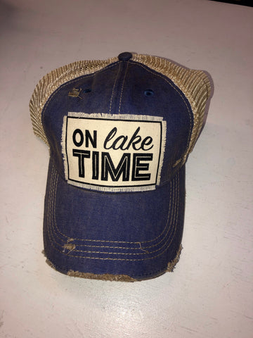 On Lake Time Royal Blue Mesh Back Hat