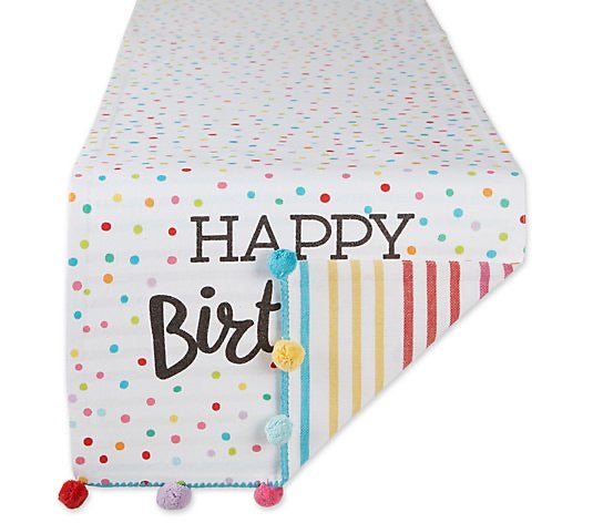 Happy Birthday Table Runner