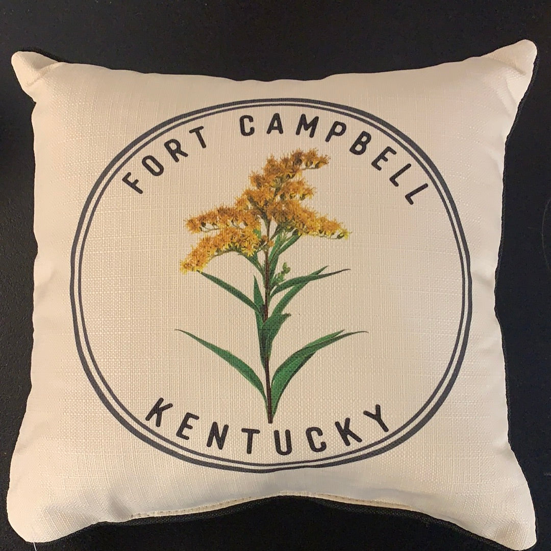 Fort Campbell Flower Circle Pillow