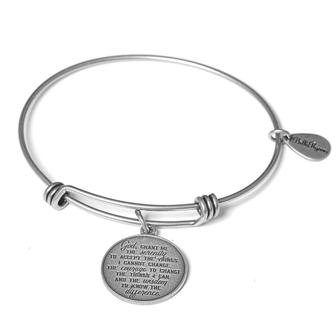 Serenity Prayer Expandable Bangle Charm Bracelet