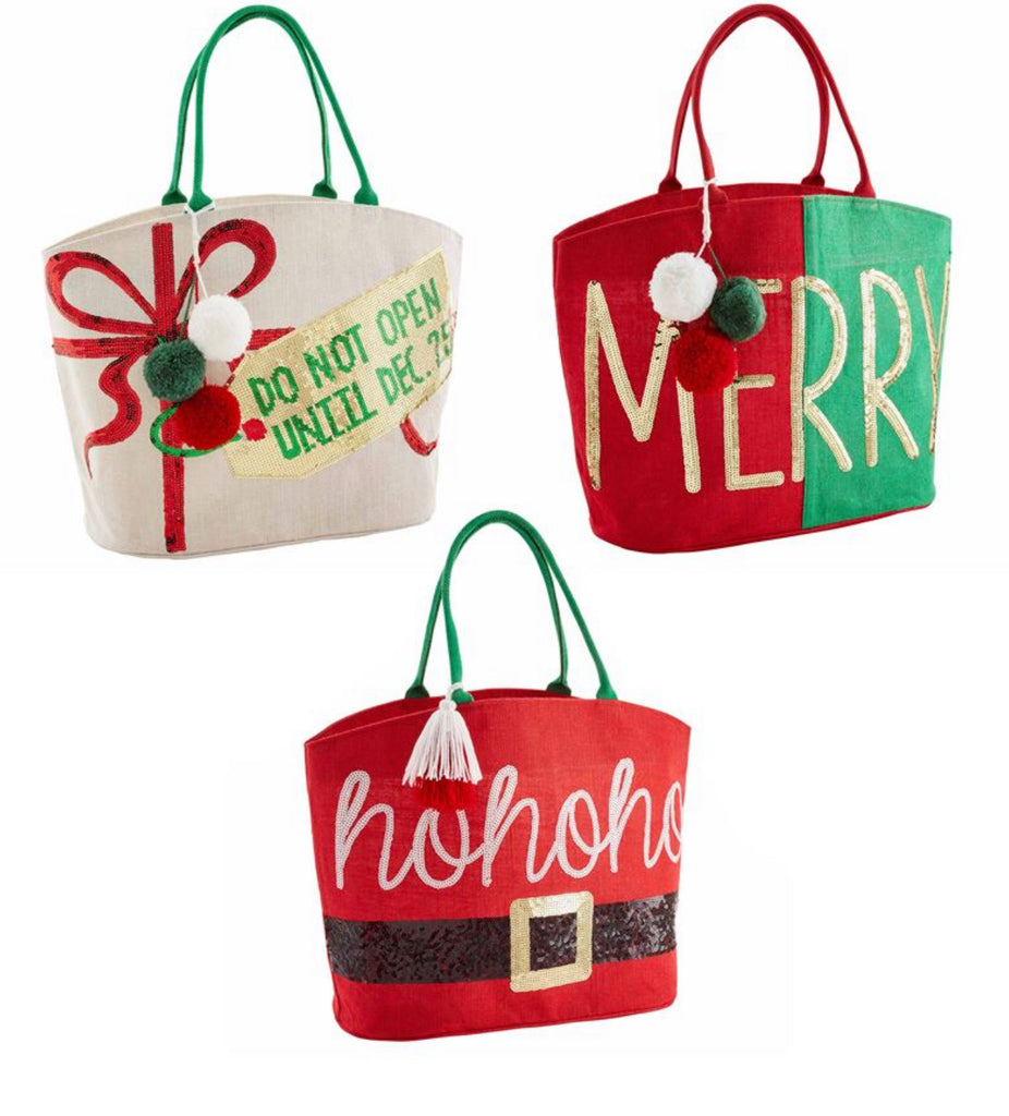 Mud Pie Holiday Do Not Open Until December 25th Tote Bag