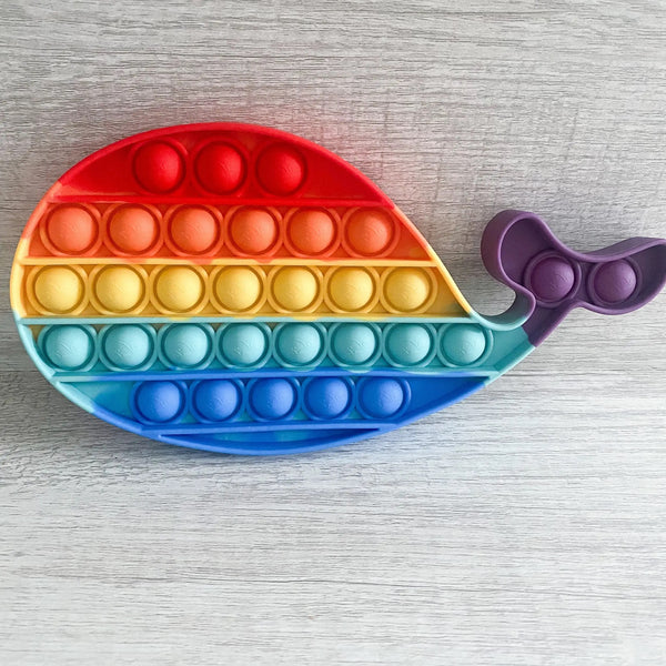 Rainbow Striped Bubble Popper Fidget