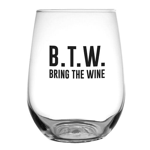 B.T.W Stemless Wine Glass