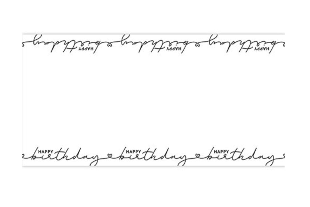 Happy Birthday Paper Table Runner