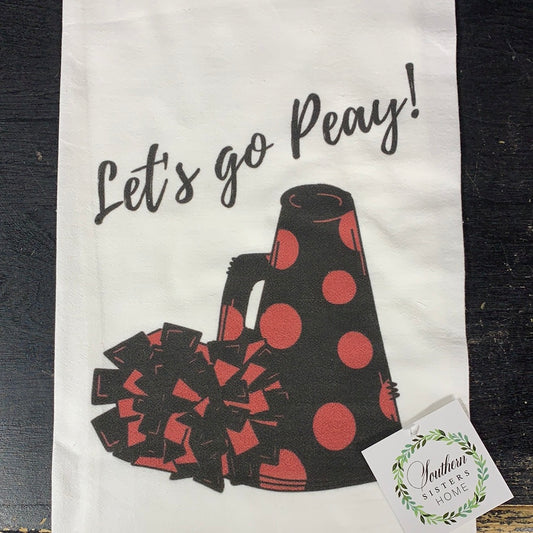 Megaphone / Let's Go Peay Tea Towel