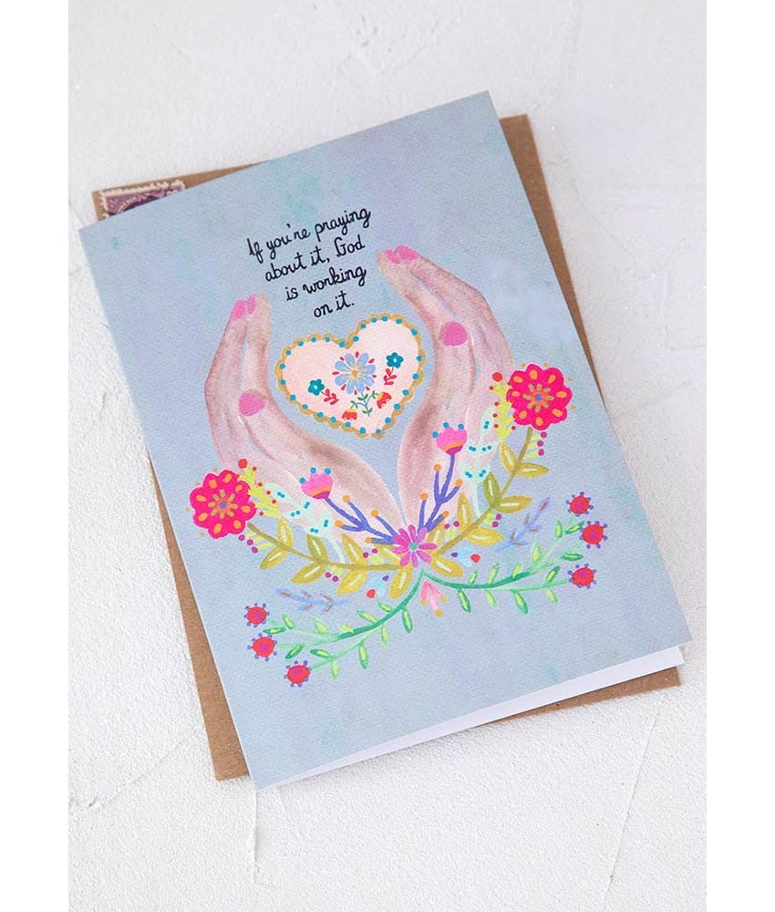 God is Working Greeting Card