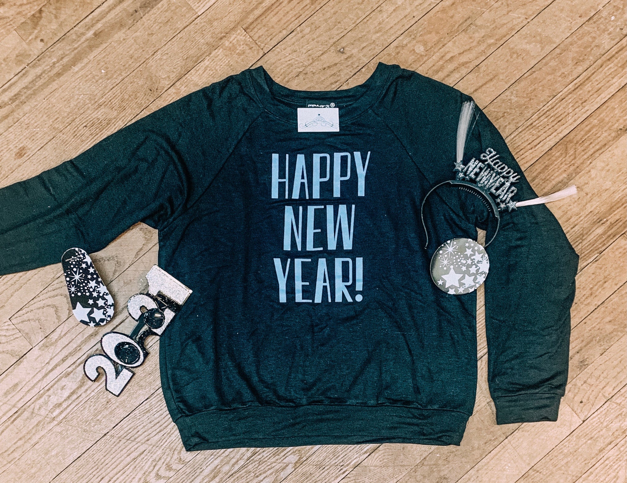 Black New Years Long Sleeve