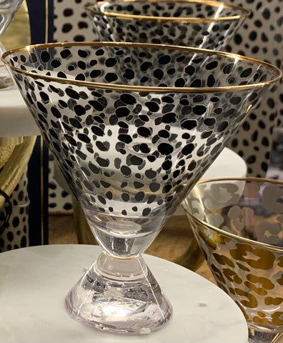 Spotted Martini Glass