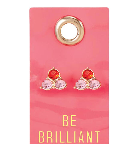Leather Tag Earrings - Be Brilliant