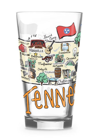 Tennessee Map Pint Glass