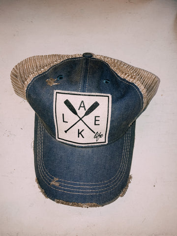 Lake Life Navy Mesh Back Hat