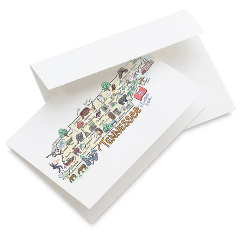 Tennessee Map Greeting Card