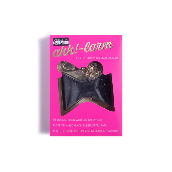 Super Loud Personal Alarm - Black Glitter Bow