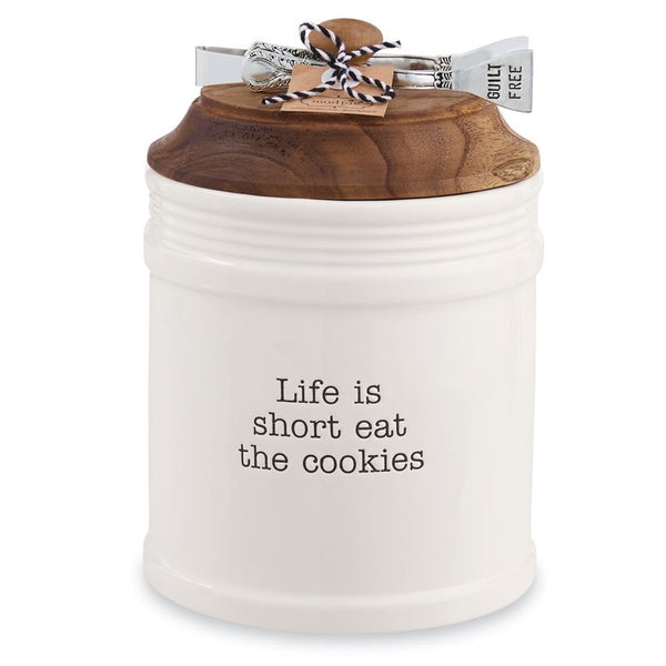 Life is Short Circa Cookie Jar Set