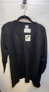 Carthamus Black Open Cardigan